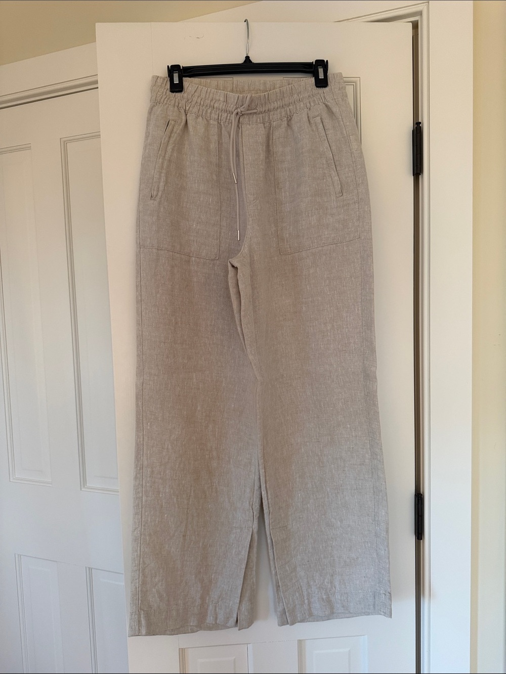 Athleta Wide Leg Linen Pants in Natural - size S